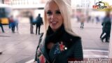 Sokakta Tavlanan İnce Sarışın Alman MILF Sert Sikildi