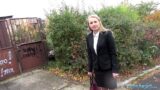 Public Agent Rus Sarışın Küçük Memeli POV Sokak Sikişi