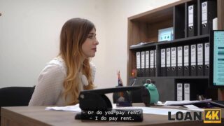 LOAN4K – Büyük Memeli Çek Kızı Ofiste Yarrak Emdi