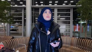 Türbanlı İranlı Nadja Lapiedra Uçak Parası İçin Anal